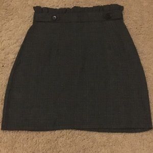 Dark gray houndstooth skirt
